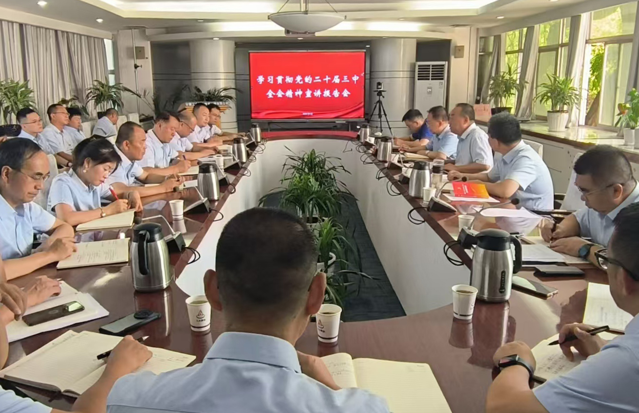 甘肅電氣集團(tuán)黨委委員、副總經(jīng)理周厚金在工大舞臺(tái)公司宣講黨的二十屆三中全會(huì)精神